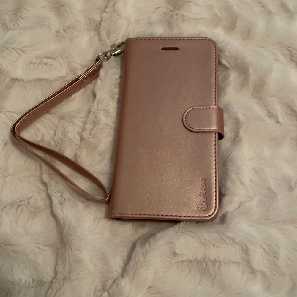 Rose Gold iPhone 7/8 plus wallet phone case